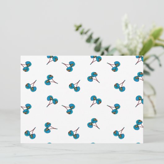 Blue Cherry Pattern (Standing Front)