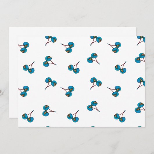 Blue Cherry Pattern (Front/Back)