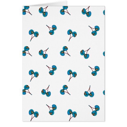 Blue Cherry Pattern Cards (Front)
