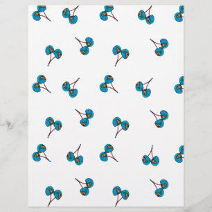 Blue Cherry Pattern Flyer