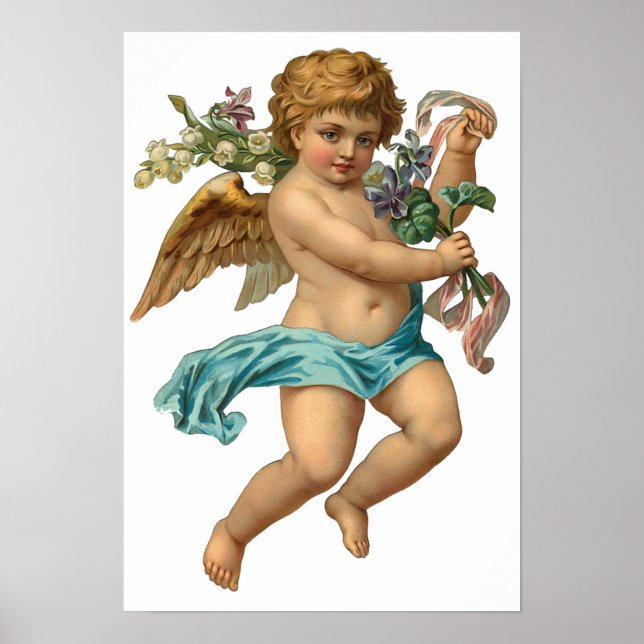 "Blue Cherub" Vintage Poster (Front)