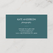 Blue Chevron and Faux Gold Foil Business Card (Back)