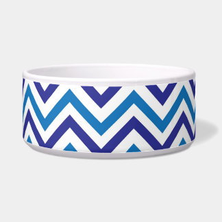 Blue Chevron Bowl