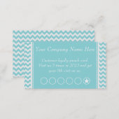 Blue Chevron Discount Promotional Punch Card (Front/Back)