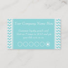 Blue Chevron Discount Promotional Punch Card