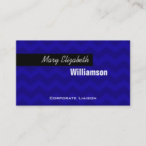 Blue Chevron Modern Professional Business Cards