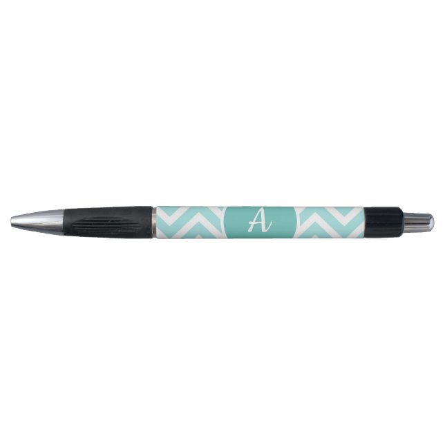 Blue chevron monogram pen (Front)
