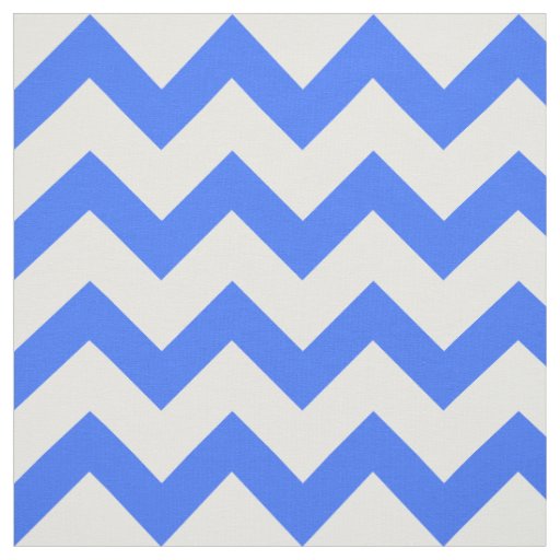 Blue Chevron Pattern Fabric