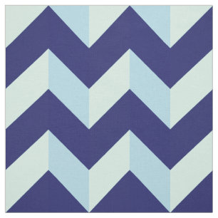 Blue Chevron Pattern Fabric
