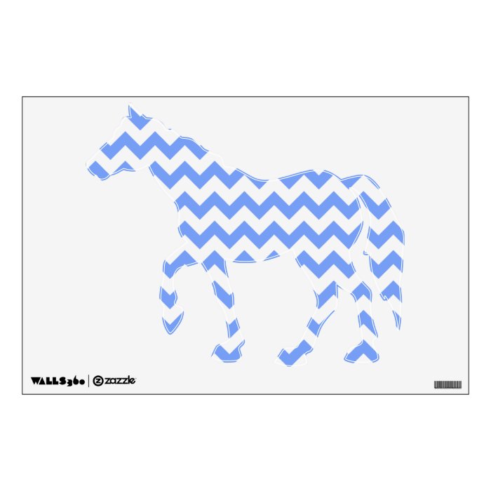 Blue Chevron Room Decal