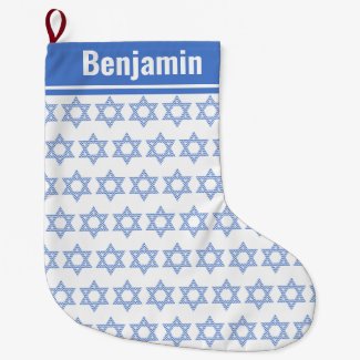 Blue Chevron Star of David Hanukkah