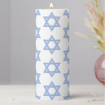 Blue Chevron Star of David Hanukkah Pillar Candle<br><div class="desc">NewParkLane - Elegant pillar candle,  with a blue chevron patterned Star of David. Perfect for Shabbat,  Hanukkah,  a Bar Mitzvah or any other Jewish celebration!</div>