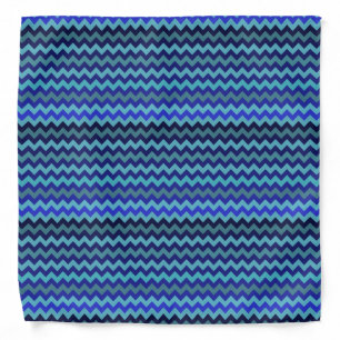blue chevron stripes bandana