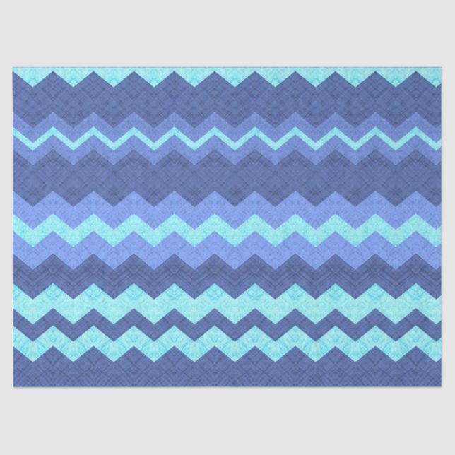 blue chevron tissue paper (Front)