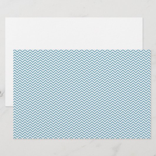 Blue Chevron with Monogram (Front/Back)