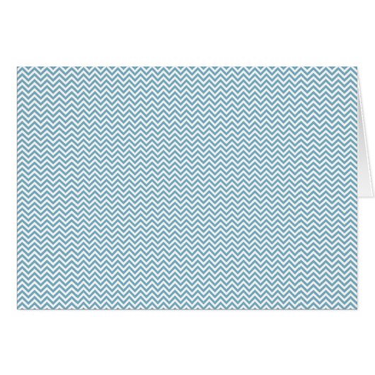 Blue Chevron with Monogram Cards (Front Horizontal)