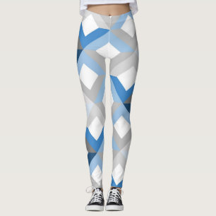 blue chevrons leggings
