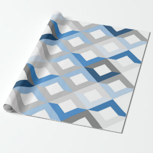 blue chevrons wrapping paper