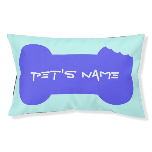 Blue Chewed Bone Personalized outdoor Dog Bed