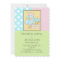 Blue Chic Babys First Birthday Invitation