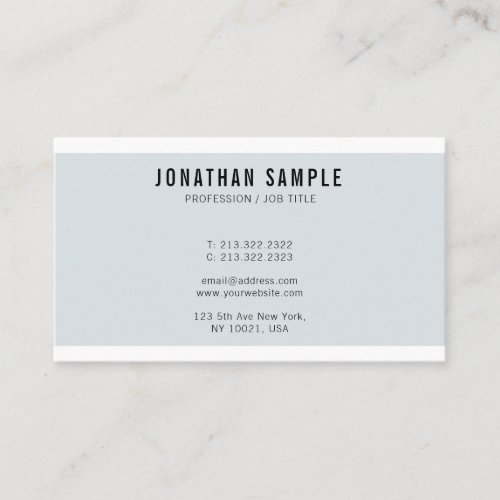 Blue Chic Design New Gothic Font Professional Business Card