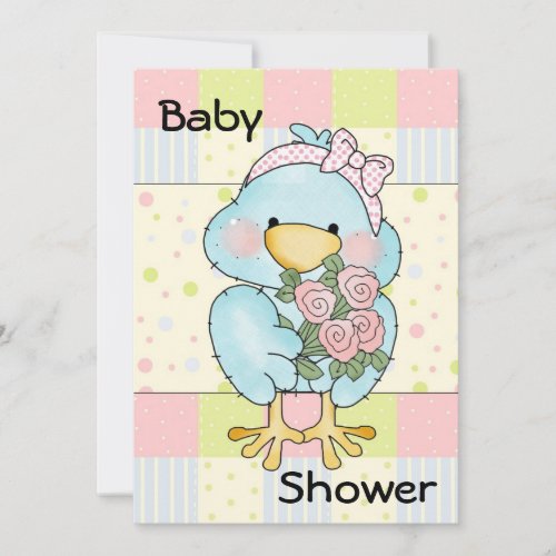 Blue Chick Custom Baby Shower Invitation