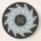 Blue Chickadee Monogrammed Coaster