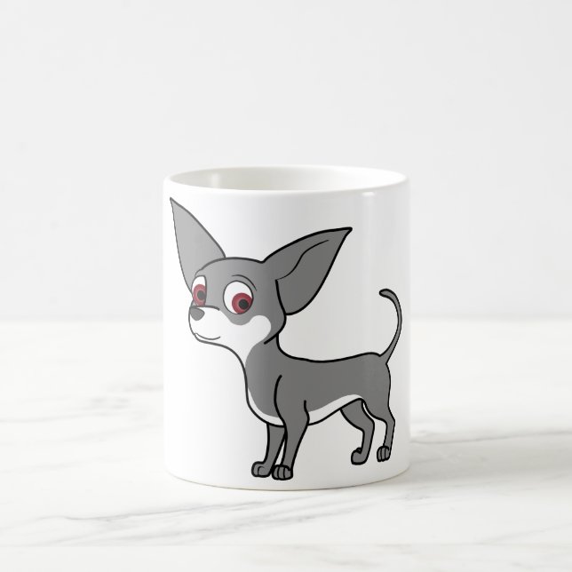Blue Chihuahua with White Markings Coffee Mug (Center)