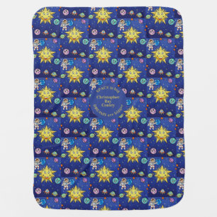 Blue Childhood Dreams Sherpa Baby Blanket