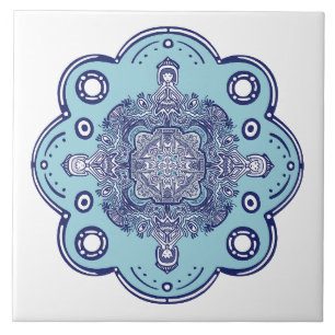 Blue China inspired design Ceramic Tile