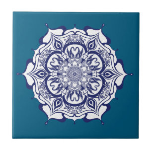 Blue China Style with creatures Ceramic Tile