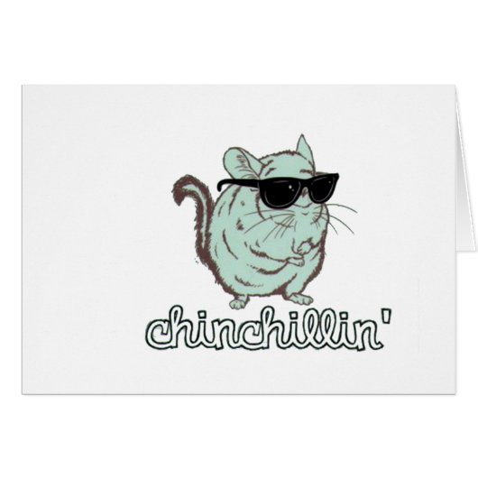 Blue Chinchillin Chinchilla Cards (Front Horizontal)