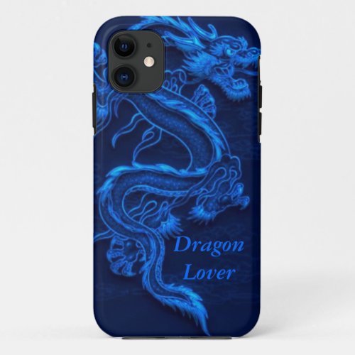 Blue Chinese Dragon iPhone 11 Case