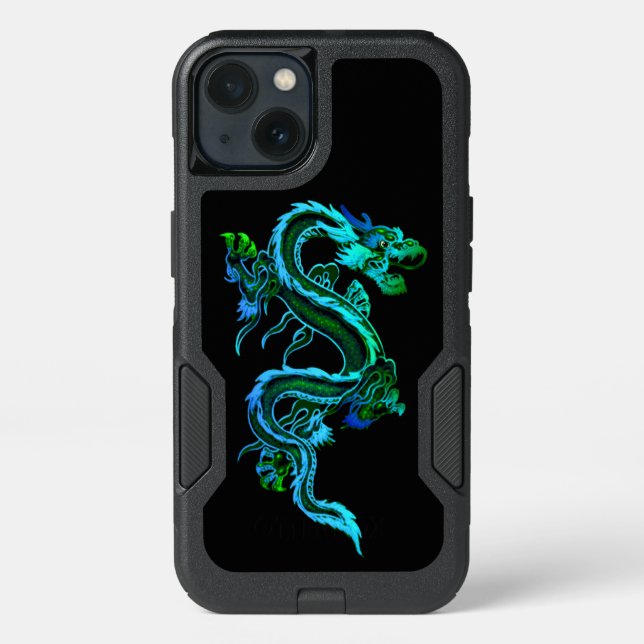 Blue Chinese Dragon Otterbox Samsung S6 Case (Back)
