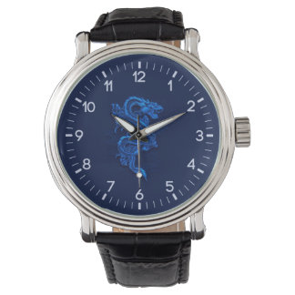 blue chinese dragon watch
