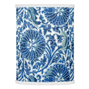 Blue Chinese Floral Pattern Lamp Shade