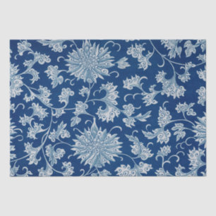 Blue Chinese Ornaments Decoupage Prints Tissue Paper