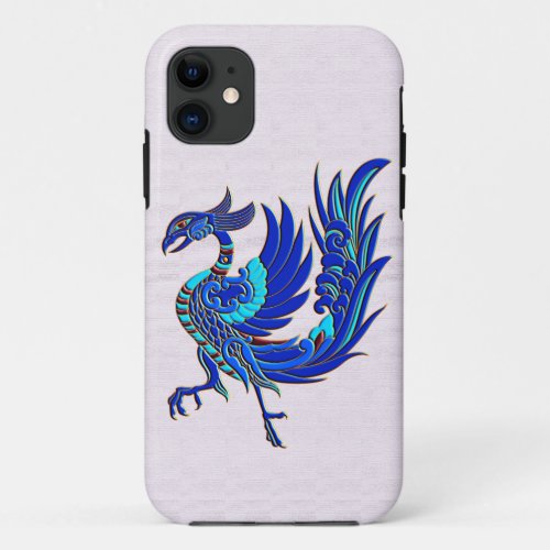 Blue chinese phoenix iPhone 11 case