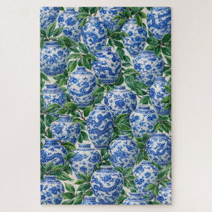 Blue Chinese Porcelain Ginger Jar Jigsaw Puzzle