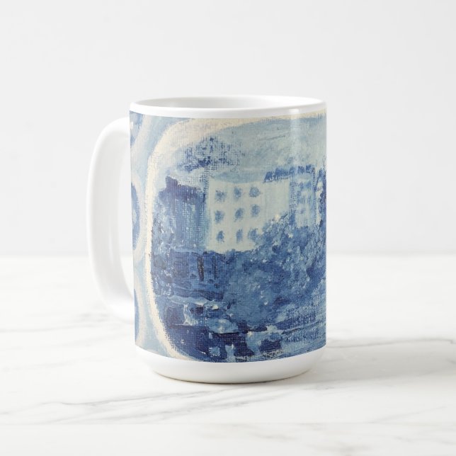 Blue Chinoiserie Bone China Mug (Front Left)