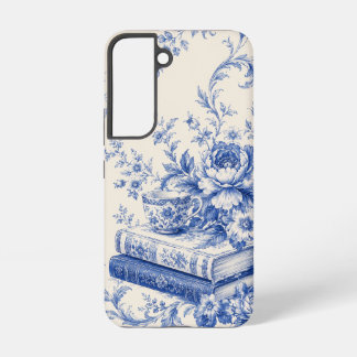 Blue Chinoiserie Books and Tea Phone Case