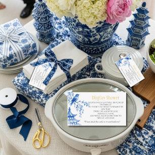 Blue Chinoiserie  Bridal Display Shower    Enclosure Card
