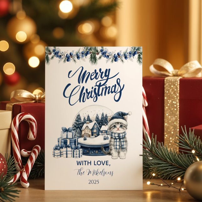 Blue Chinoiserie Christmas Holiday Card (Creator Uploaded)
