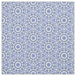 Blue chinoiserie circle repeat decorator fabric