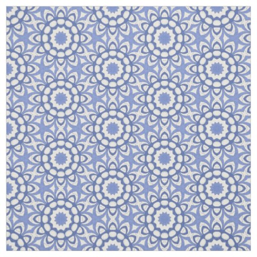 Blue chinoiserie circle repeat decorator fabric