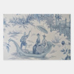 Blue Chinoiserie Decoupage Wrapping Paper Sheets 