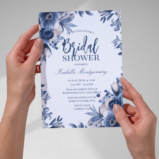 Blue Chinoiserie Floral Blue Palette 2026 Invitation