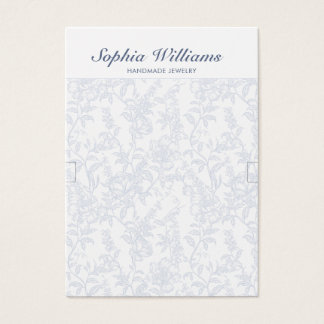 Blue Chinoiserie Floral Bracelet Display Card