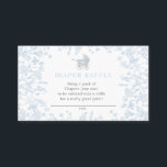 Blue Chinoiserie floral diaper raffle card, game Business Card<br><div class="desc">This stylish & elegant Baby shower invitation features gorgeous blush and blue hand-painted watercolor wildflowers arranged as a lovely bouquet and elegant calligraphy script that's perfect for spring,  summer,  or fall baby shower's,  baby boy baby carriage invitation,  a baby boy is on the way, </div>