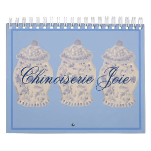 Blue Chinoiserie Hand Painted Ginger Jar Jars Cale Calendar